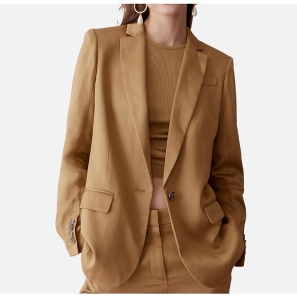 J. Crew Alfie‎ Gramercy twill Blazer Long Four Sleeve Button Size 2 - Picture 12 of 12